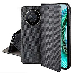 Htdmobiles Housse etui portefeuille avec coque interieure en silicone pour Honor Magic 6 Lite 5G + film ecran - NOIR MAGNET