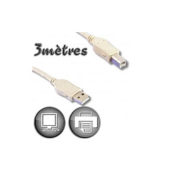 LINEAIRE Câble USB 2.0 A mâle / Type B mâle 3m