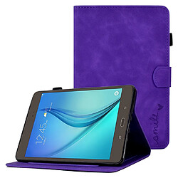 Etui en PU avec support et porte-cartes pour votre Samsung Galaxy Tab A 8.0 SM-T350 (2015) - violet