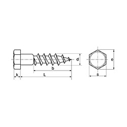 Avis Vis à bois Acton tête hexagonale inox A2 DIN 571