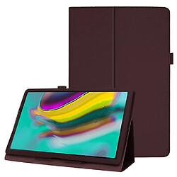 Etui en PU texture litchi avec support café pour votre Samsung Galaxy Tab A 10.1 (2019) SM-T515