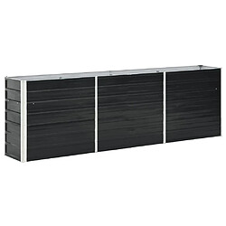 vidaXL Lit surélevé de jardin Acier galvanisé 240x40x77 cm Anthracite