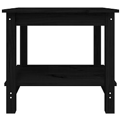 ComfortXL Table Basse Noir 50x50x45 Cm Bois Massif De Pin pas cher