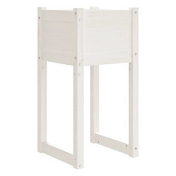 Acheter Maison Chic Lot de 2 Jardinières,Bac à fleurs - pot de fleur Blanc 40x40x81 cm Bois massif de pin -GKD79952