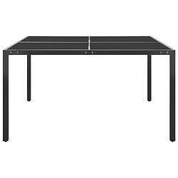 vidaXL Table de jardin Anthracite 130x130x72 cm Acier et verre