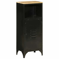 Maison Chic Armoire de salle de bain,Meuble de rangement,Meuble haut 40x27x90 cm fer et bois de manguier -GKD259776