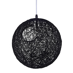 ICONIK INTERIOR Lampe de plafond - Lampe suspendue design boule - Corde - Wanton Noir pas cher