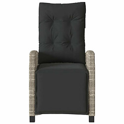 Acheter Maison Chic Chaise inclinable de jardin avec repose-pied pour relax gris clair rotin -GKD98574