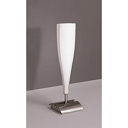 Luminaire Center Lampe de Table Java Small 1 Ampoule E14, nickel satiné/verre blanc dépoli