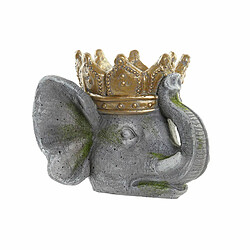 Cache-pot DKD Home Decor Gris Eléphant Doré Magnésium (38 x 31,2 x 28,3 cm)