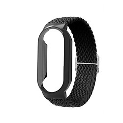 Bracelet en nylon élastique, 3 en 1, tressé pour votre Xiaomi Mi Band 7/7 NFC - noir noir