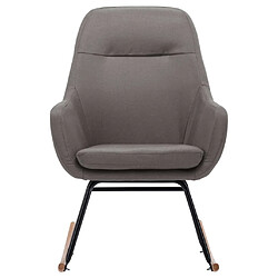 Avis Maison Chic Chaise à bascule | Fauteuil Relax, design moderne Gris clair Tissu -GKD82420