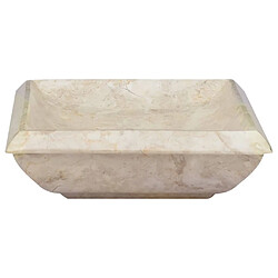 Avis vidaXL Lavabo Crème 50x35x10 cm Marbre