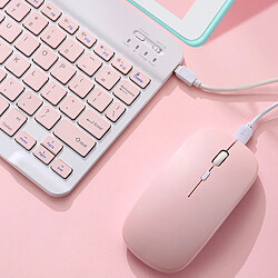 Avis Ensemble De Peignes Clavier Souris Bluetooth 2,4 GHz Pour IPad 10 Pouces Rose