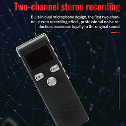 Dictaphone HD Mini Enregistreur Vocal Anti-Bruit 8GB Écran LED Métal 90h Autonomie YONIS pas cher