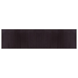 vidaXL Tapis rectangulaire marron foncé 100x400 cm bambou