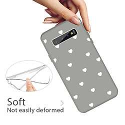 Avis Wewoo Coque Pour Galaxy S10 + Multi Love Heart Pattern Frosted TPU Housse de protection Gris