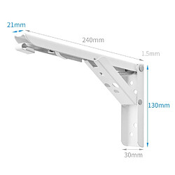 Wewoo Tablette de rangement à ressort pliable murale de 10 pouces pour table de salle à manger