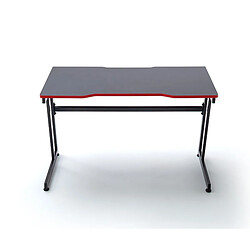 Pegane Bureau gamer, table de jeu coloris noir, rouge - Longueur 120 x Hauteur 75 x Profondeur 60 cm