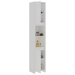 Acheter Maison Chic Armoire de salle de bain,Meuble de rangement,Meuble haut Blanc 30x30x183,5 cm Aggloméré -GKD708767