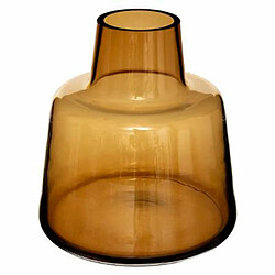 Vase Epaule Design en Verre Yliana 23cm Ambre