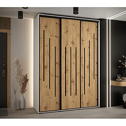 Abiks Meble Armoire DAVOS 8 À Portes Coulissantes 235,2/170/60 3 Portes