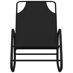 Avis vidaXL Chaises longues à bascule 2 pcs Noir Acier et textilène