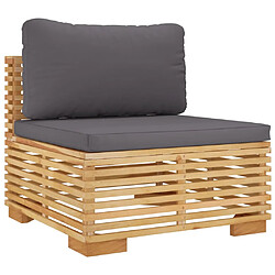 Avis vidaXL Salon de jardin 8 pcs avec coussins Bois de teck solide