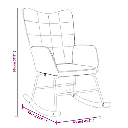 vidaXL Chaise à bascule Jaune moutarde Tissu pas cher