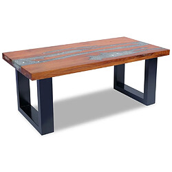 Acheter ComfortXL Table Basse Teck Résine 100x50 Cm