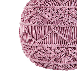 Beliani Pouf KAYSERI Rose Coton 40 cm 40 cm pas cher