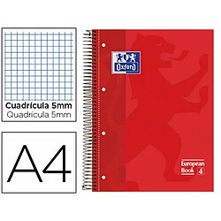 Cahier Oxford EUROPEANBOOK 1 Rouge A4+ 80 Volets 5 Pièces (25 Unités)