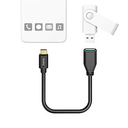 HAMA Câble adap . USB Type-C, OTG, f . mâle Type-C USB - f . A femelle, 15cm, noir