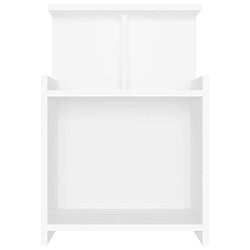 Avis vidaXL Tables de chevet 2 pcs Blanc 40x35x60 cm Aggloméré