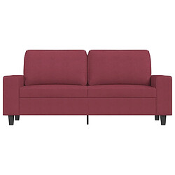 Avis Maison Chic Canapé à 2 places,Sofa de Salon,Canapé droit Rouge bordeaux 140 cm Tissu -GKD389075