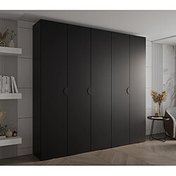 Abiks Meble Armoire Inova 4 À Portes Battantes 236,7/250/47 5 Portes (nero/nero)