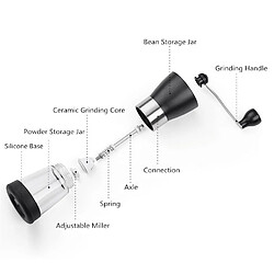 Avis Universal Set de broyeurs manuels en acier inoxydable, verre réglable, usine de grains de café et réservoir de stockage, outils de cuisine faciles à nettoyer | broyeurs manuels à café
