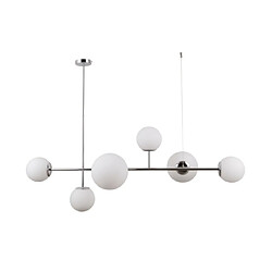 Luminaire Center Suspension Vailante Verre,acier,aluminium Chrome