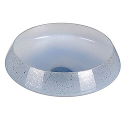 Avis BigBuy Home Centre de Table Bleu Argenté Verre 24 x 24 x 8 cm