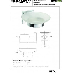 Bemeta - Maison De La Tendance Porte-savon BETA en verre 11cm x 5,5cm x 12,5cm