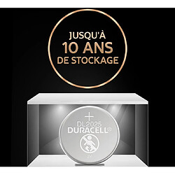 Pile Duracell Lithium CR2025 pour Prothèse Auditive, Montre, Télécommande et Calculatrice