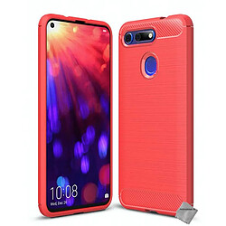 Htdmobiles Coque silicone gel carbone pour Huawei Honor View 20 + film ecran - ROUGE