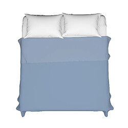 Homemania Fiche Two - Double, couleur unie - pour le lit - avec taie d'oreiller Bleu clair en Coton, 240 x 290 cm