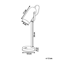 Avis Beliani Lampe à poser TYRIA Métal Blanc