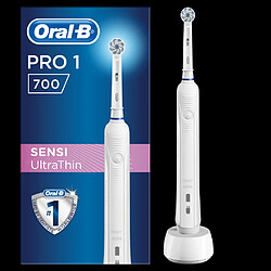 Oral-B - Pro 700 SensiClean - Blanche - Brosse à dents électrique