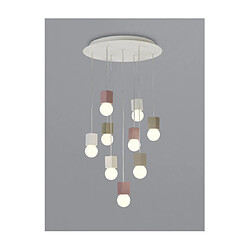 Luminaire Center Suspension Galaxia Ciment blanc, gris, rouge