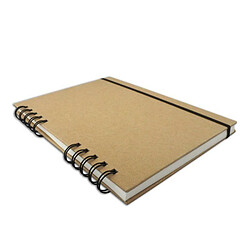 TOGA Carnet à dessin 80 pages blanches 128 g/m² avec spirale 15 x 21 cm