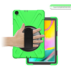 Coque en TPU + Silicone combo en forme de X vert pour votre Samsung Galaxy Tab A 10.1 (2019) SM-T515