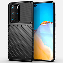 Coque en TPU peau de sergé souple noir pour votre Huawei P40 Pro