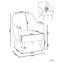 Avis Beliani Fauteuil LOKEN Tissu Gris